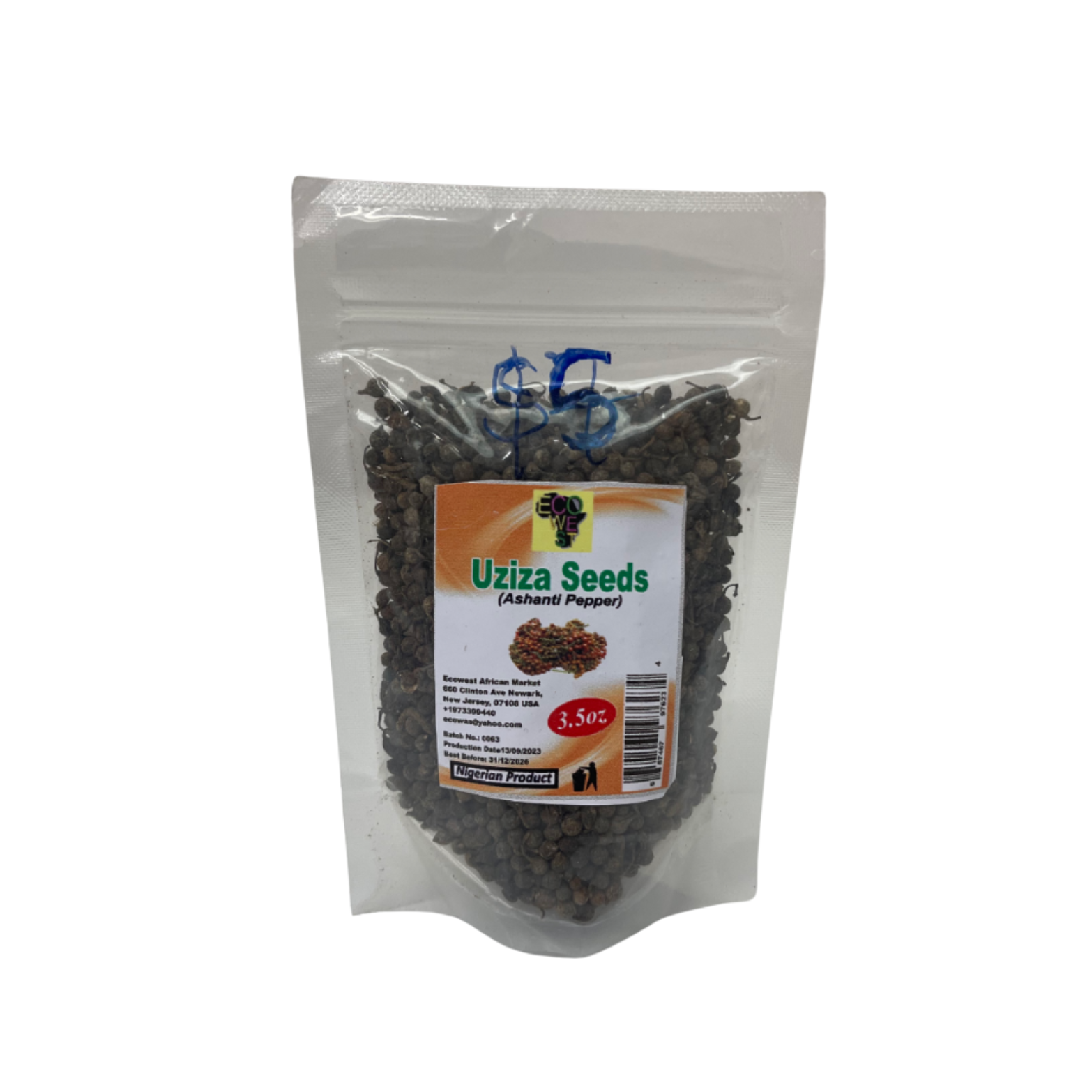 Uziza Seeds Ashanti Pepper 3.5oz